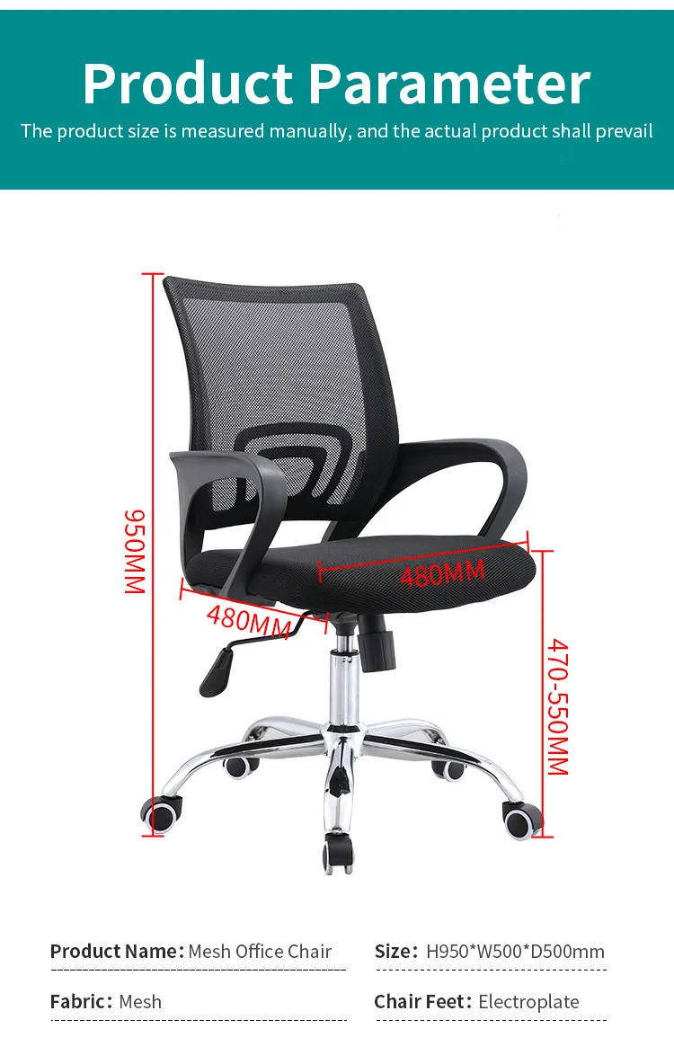 Staff Chair Black Bow Lift Mesh Swivel Office Chair for Comfort and Breathable Seating