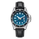 Men Leather Strap Mechanical Watches Simple Hands Stylish Business Watch