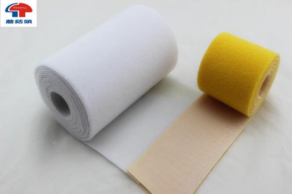 Wide Self Adhesive double sided fabric tape Hook And Loop Fasteners Cable