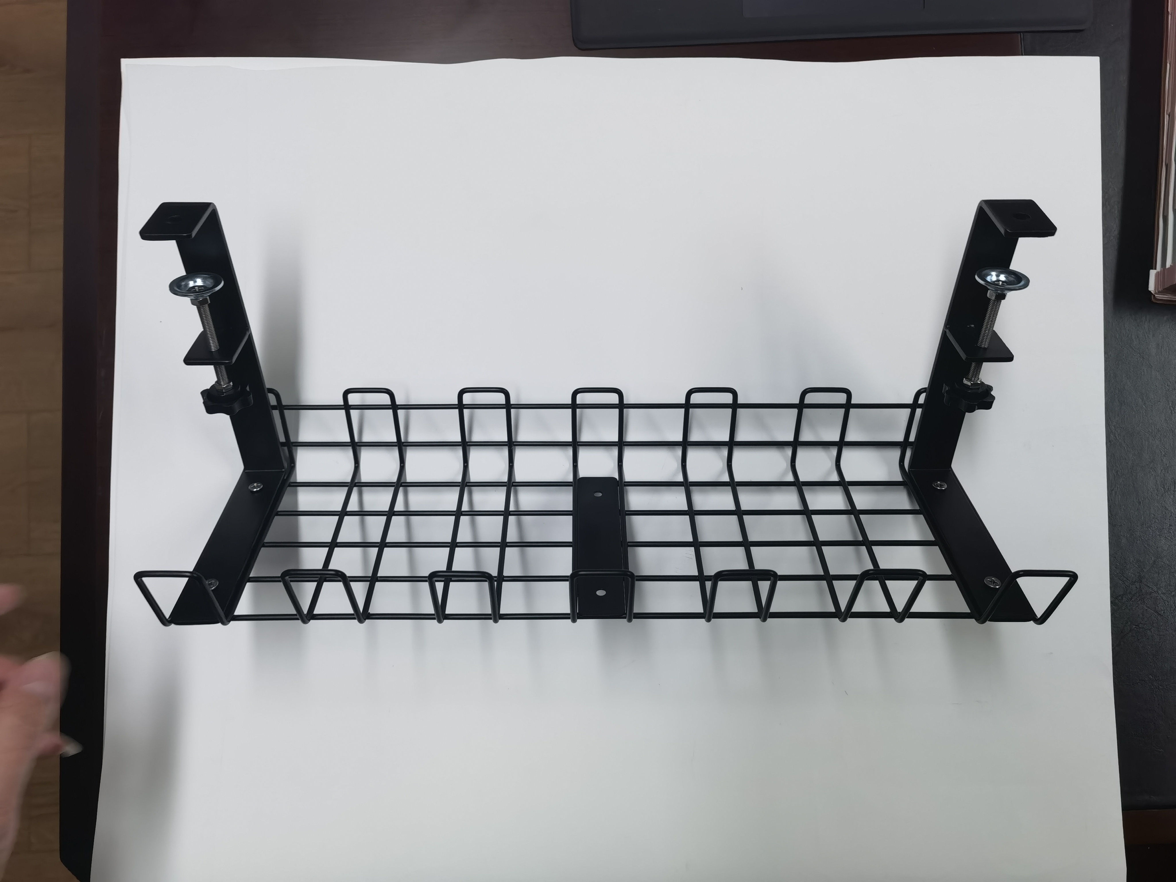 Metal Desk Cord Holder Perfect Solution for Cable Management Under Desk in Living Room