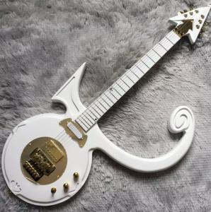 Quality Custom Big Prince Arrow Inlay Gold Hardware Electric Guitar in White wholesale