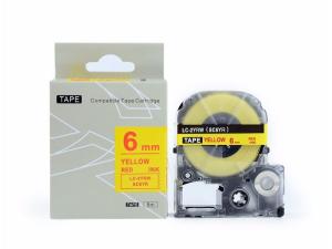 Quality Waterproof KingJim SC6YR Labelling Machine Cartridges Red On Yellow 6mm * 8m wholesale