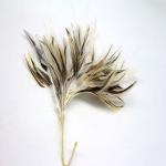 Shipping Natural Hackle Feather Flower Mount with Wire Accessory