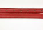 20mm Curved Womens Genuine Leather Belt With Stitching Pin Buckle