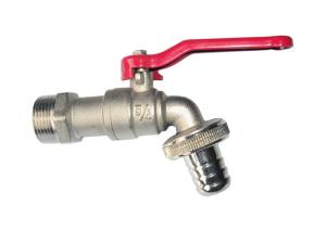 Quality Nickel Plated Garden Tap Forging Brass Ball Bibcock Construction wholesale
