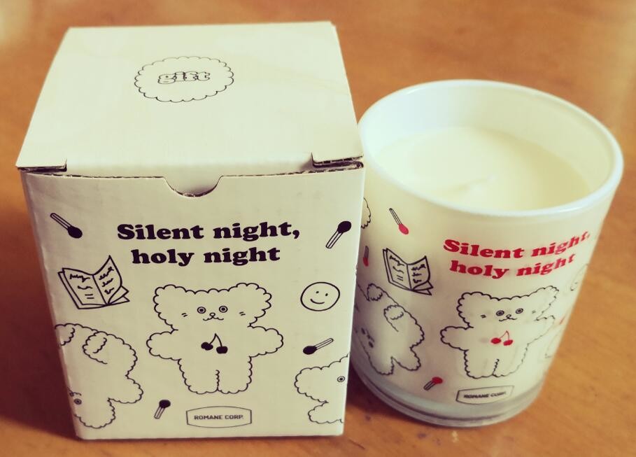 Decor & lovely scented candle with sugar fragrance and package of gift box