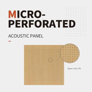 Quality Sound Absorbing Suspended Wood Panel Ceiling , Perforated Wood Acoustic Panels 12mm wholesale