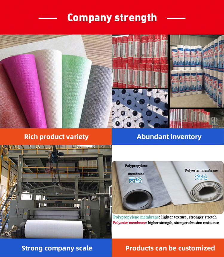 1.15m Width Polyethylene Polypropylene Compound Waterproofing Underlayment Material