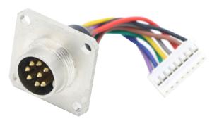 Quality Flange DIN 8Pin AISG cable panel mount connector M16 cable assembly with JST connector wholesale