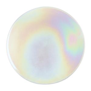 Quality Rainbow Color Elegant Glass Charger with Electroplating wholesale