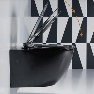 Quality Porcelain Hidden Plumbing Wall Hung Toilet With One Piece Structure wholesale
