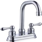 Brass Centerset High Arc Widespread Bathroom Faucet 2 Handle Chrome