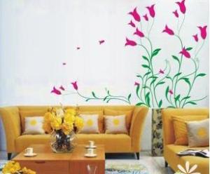 Quality Artificial Carving Flower Removable Decoration Wall Sticker F235 wholesale