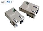 90° Magnetic Offset RJ45 Connector Assembly Tab Down 10 / 100 / 1000 Base - T