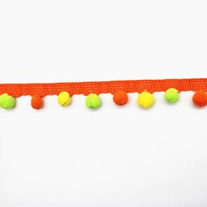 Quality Eco Friendly Curtain Pillow Rainbow 30mm Pom Pom Trim wholesale