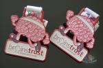 Die Cast Brain Trust Custom Metal Medallions Spray Light Red Color