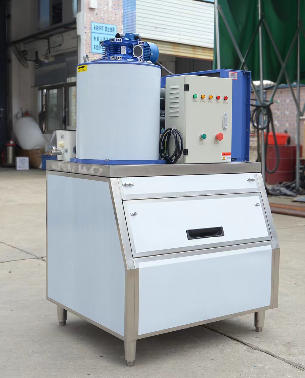 Automatic 1.5ton 1500kg Big Block Flake Ice Machine for Business Drink Other name ice maker machine