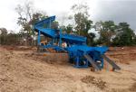 Gold washing trommel plant with jigger for diamond and chute for gold mining