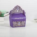 230g Whitecard Elegant Crown Childrens Wedding Favour Boxes