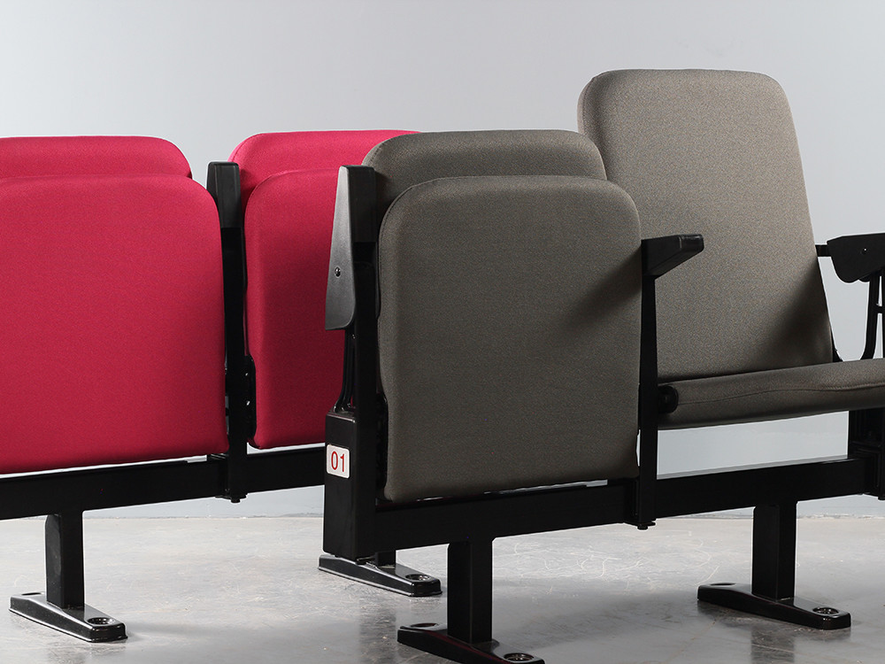 Folding Fabric Beam Mounted Stadium VIP Chair With Armrest