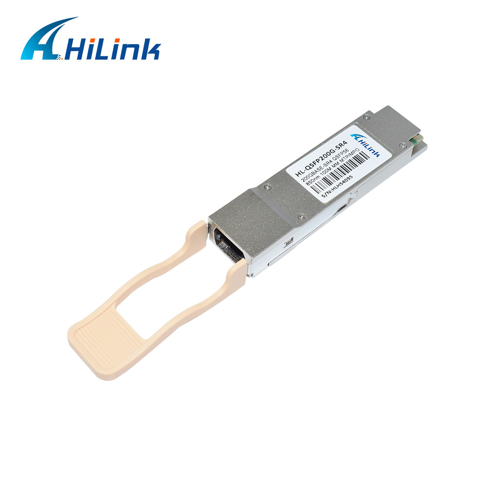 200G QSFP56 Optical Transceiver Module PAM4 SR4 4×50G 100M Reach MMF MPO-12 Ethernet