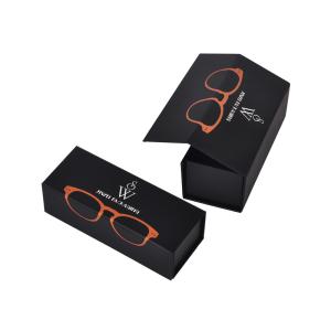 Quality Foldable Paperboard Eyewear Gift Box Packaging Sunglasses Black Rectangle wholesale