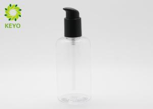 Quality Transparent PET Shampoo And Conditioner Bottles 200ml With Self Lock Pump wholesale