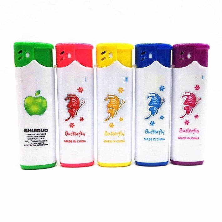 Competitive Price Shaodong Lighter Factory Beautiful Butterfly Windproof Refillable Lighter