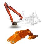 Custom Excavator Long Reach Boom Extension Arm for ZX1200 High Reach Projects