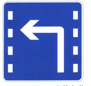 Quality Rectangle Single Lane Driving Direction Sign Blue Color Traffic Sign Sheet Outdoor Alumium Plate wholesale