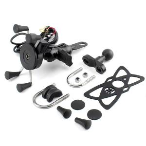 Quality Navigation Two Wheeler Mobile Holder , FCC 5V 2A Dirt Bike Iphone Mount wholesale