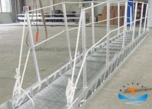 Quality Gangway Marine Boat Ladders Anodized Surface JIS Standard With Safety Net wholesale