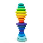DIY 3D Wooden Toys Rainbow Building Blocks Large Size For Children Kids