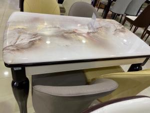 Quality Household Use Contemporary Tea Table With White Crack Top Pattern Durable wholesale