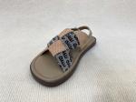 Khaki Weave Flat Open Toe Flip Flops Womens With Buckles In Summer