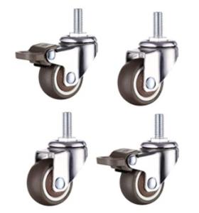 Quality Small Tiny Rubber Caster For Medical Trolley Cart wholesale