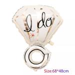Diamond Ring Shape I DO Aluminum Film Foil Balloons For Wedding Party