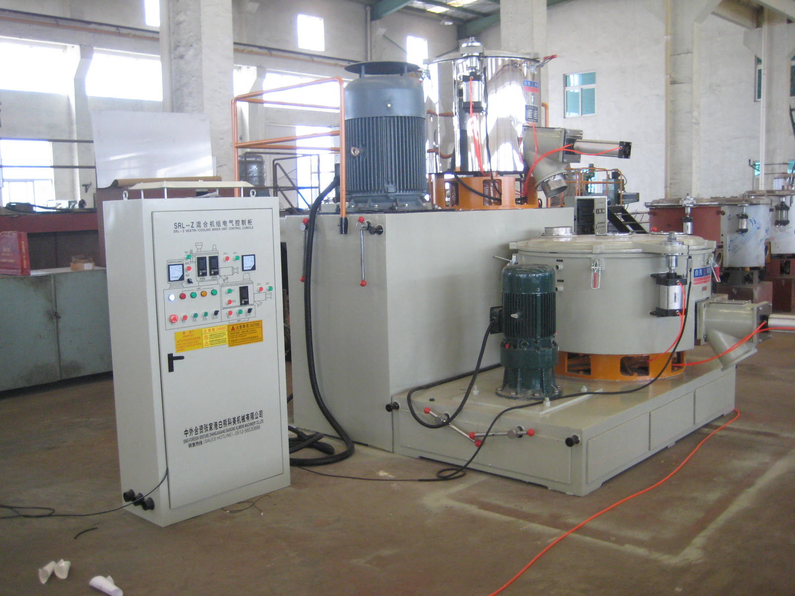 Heater Turbo High Speed Mixer Machine For Pvc Film Blowing Production Line