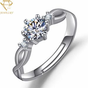 Quality Silver Plated Rings Personalized Jewelry Cubic Zirconia wholesale