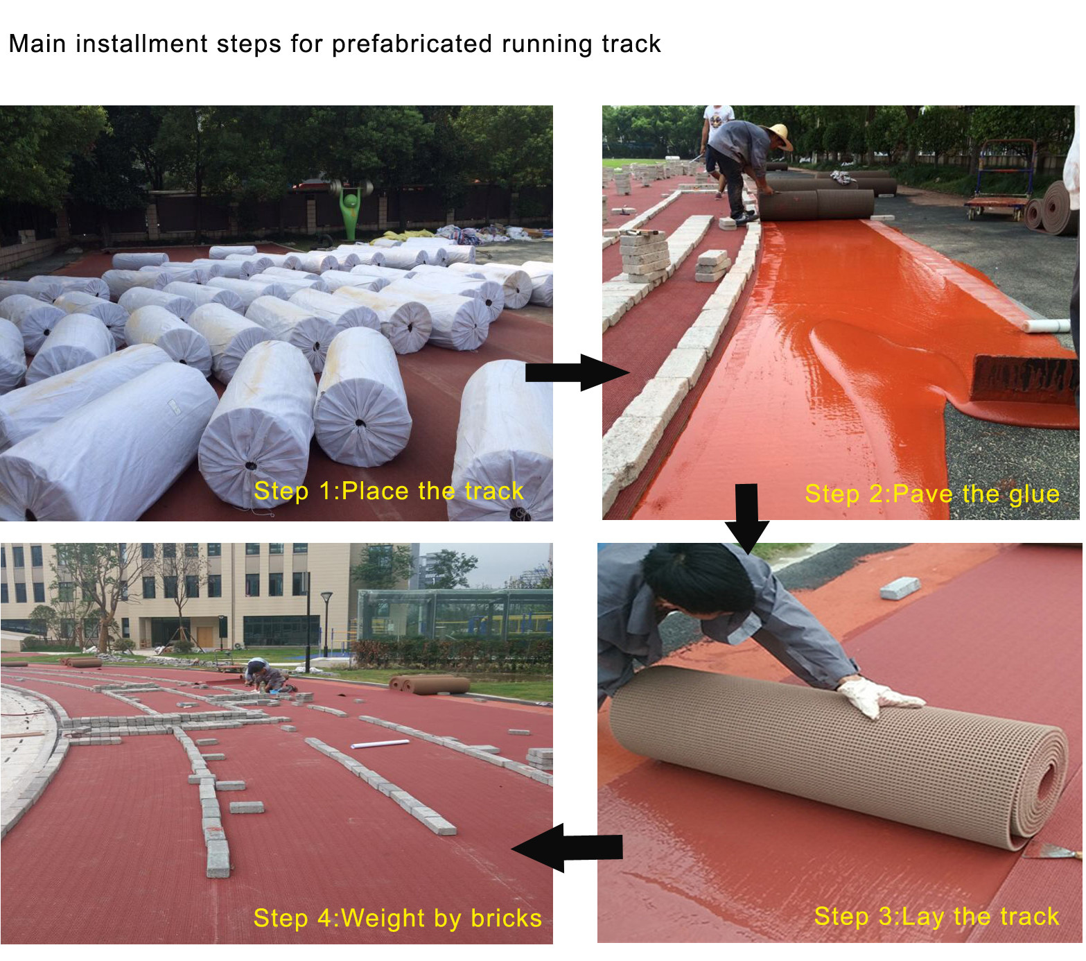Athletic Prefabricated Running Track Synthetic Long Jump Runway 20m