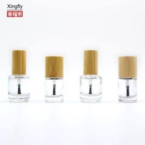 Quality 11ml Round Nail Polish Bottle With Wooden Cap UV Gel Empty Bottle Of Nail Polish Glue wholesale