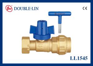 Quality Brass Ball Valve Revolving Female Nut / Pipe Connection With Lockable Handle wholesale
