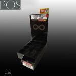 Plastic counter top display for stationary