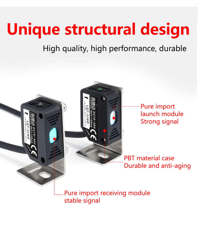 LUOSHIDA DC 3 Wire All Series Through Beam Laser Sensor 20m / 30m Sensing Distance