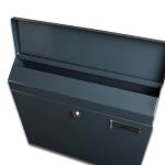 Wall Mount Locking Mailbox Waterproof Iron Mental Address Numbers Mail Box