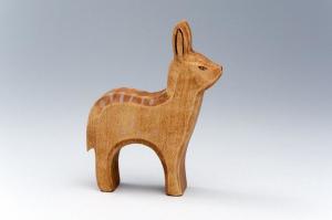 Quality ISO9001 Handmade Wooden Animals Fawn Toy With Private Logo wholesale