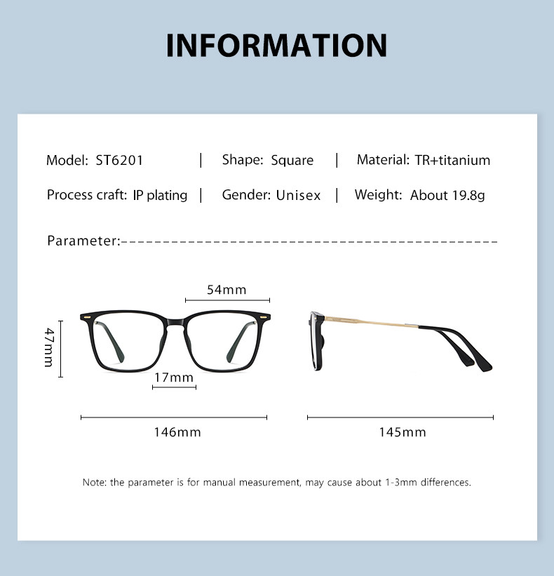 Logo Custom Optical Combination Glasses Blue Light Blocking