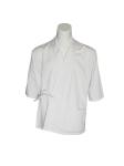 195GSM Three Quarter Sleeve Shirts White Japanese Style Wrinkle Free With Ties