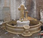 Women Statue Marble Stone Pool Water Fountain Outdoor