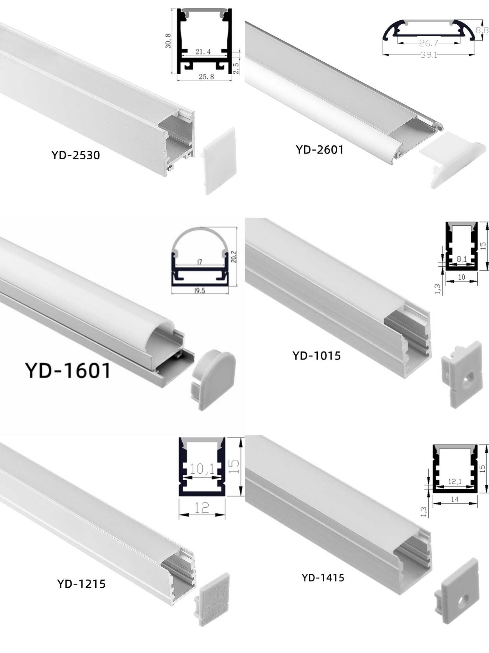 16*6mm Surface Mounted LED Profiles LED Aluminum Profile Decorative Lighting